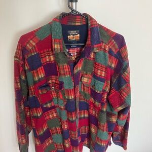 High Sierra plaid long sleeve shirt - Large - Cotton, collared, button down